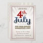 Gewohnheit 4. von Juli-Party Einladung (Vorne/Hinten)