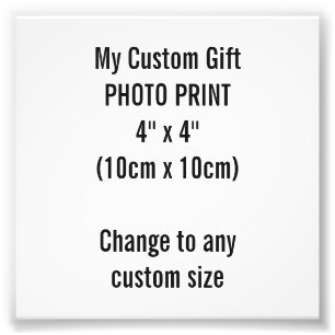 Gewohnheit 4" x 4" Foto-Druck-Schablone Fotodruck