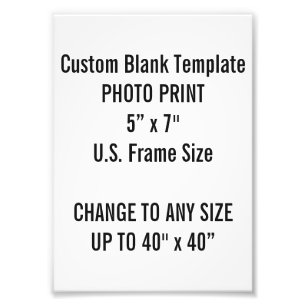 Gewohnheit 5" x 7" Foto-Druck (US-Feld-Größe) Fotodruck