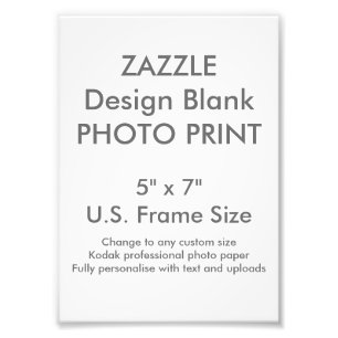 Gewohnheit 5" x 7" Foto-Druck (US-Feld-Größe) Fotodruck