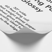 Gewohnheit 60' glatte Packpapier-Rolle Geschenkpapier (Ecke)