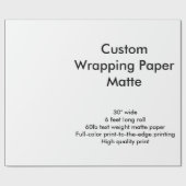 Gewohnheit 6' MattPackpapier-Rolle Geschenkpapier (Flach)