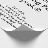 Gewohnheit 6' Tyvek® Packpapier-Rolle Geschenkpapier (Ecke)