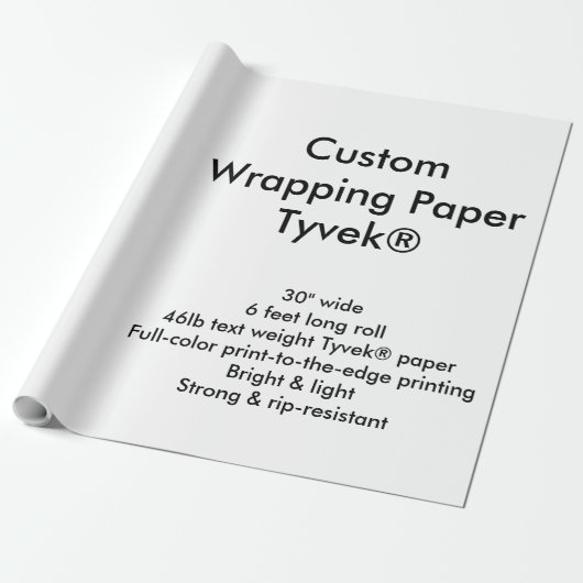 Gewohnheit 6' Tyvek® Packpapier-Rolle Geschenkpapier (Ungerollt)