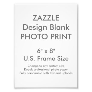 Gewohnheit 6" x 8" Foto-Druck-Schablone Fotodruck