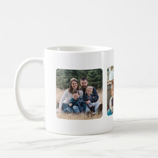 Gewohnheit addieren das personalisierte Foto 3 Kaffeetasse (Links)