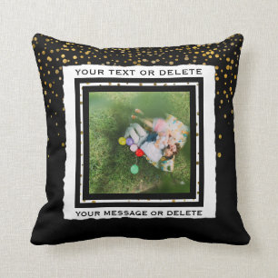 Gewohnheit addieren Ihr Foto-und des Text- Kissen
