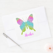 Gewohnheit addieren Ihren eigenen Quadratischer Aufkleber (Umschlag)