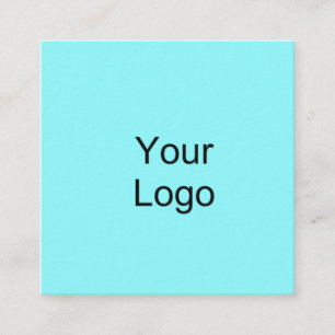 Gewohnheit, addieren Logo, cyan-blaues Blau Quadratische Visitenkarte