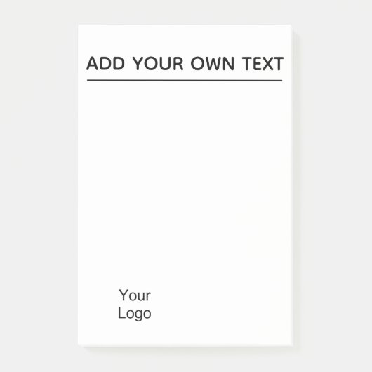 Gewohnheit. Addieren Sie Logo Post-it Klebezettel (Vorderseite)