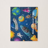 Gewohnheit, Astronauten, Raumschiffe, Planeten, Un Puzzle (Vertikal)