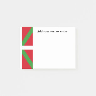Gewohnheit, Baskenland-Staatsflagge Ikurriña: Post-it Klebezettel