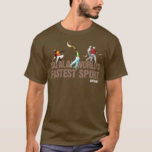 Gewohnheit, baskischer Sport Jai Alai/Cesta Punta T-Shirt (Vorderseite)
