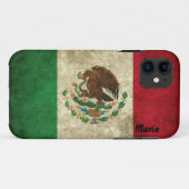 Gewohnheit beunruhigter mexikanische Flagge iPhone Case-Mate iPhone Hülle (Rückseite (Horizontal))