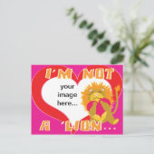 Gewohnheit bin ich nicht eine Löwe-Postkarte Postkarte (Stehend Vorderseite)