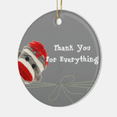 GEWOHNHEIT danken Ihnen, Geschenk-Socken-Affen zu Keramik Ornament (Links)