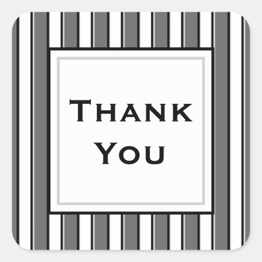 Gewohnheit danken Ihnen grauer Quadratischer Aufkleber (Vorderseite)