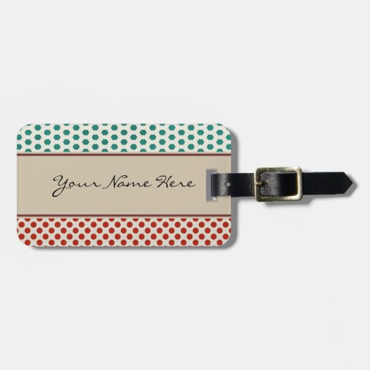 Gewohnheit, die Hexagone und Tupfen wiederholt Gepäckanhänger (Vorderseite horizontal)