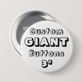 Gewohnheit Druck-RIESE 3" Knopf-Button Button (Vorne & Hinten)