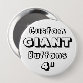 Gewohnheit Druck-RIESE 4" Knopf-Button Button (Vorne & Hinten)
