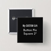 Gewohnheit druckte 2" quadratisches button (Vorne & Hinten)
