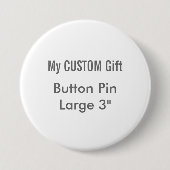 Gewohnheit druckte 3" großes rundes button (Vorderseite)