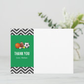 Gewohnheit ein All-Star- Sportgeburtstag danken Dankeskarte (Stehend Vorderseite)