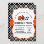 Gewohnheit ein Allstern quatrefoil Einladung (Vorne/Hinten)