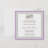 ::Gewohnheit: Einfach elegante Hochzeitseinladung Einladung (Vorne/Hinten)