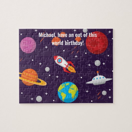 Gewohnheit, Erde, Raketenschiffe, Planeten, Univer Puzzle (Horizontal)