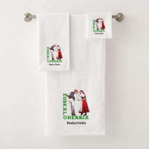 Gewohnheit, Euskal Herria, traditionelles Badhandtuch Set