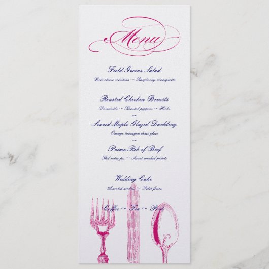 Gewohnheit färbt Menü Menükarte (Vorderseite)