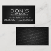 Gewohnheit für Dons Schleppen Visitenkarte (Vorne/Hinten)