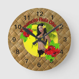 Gewohnheit für Wanduhr 3 Yamamotos Hula Ohana