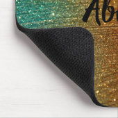 Gewohnheit. Gold-und Türkis-Funkeln Mousepad (Ecke)