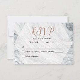 Gewohnheit, Hochzeit, Marmor-UAWG, Chic RSVP Karte