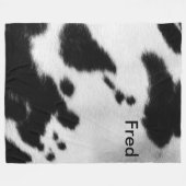 Gewohnheit. Imitat-Schwarzweiss-Kuh-Fell Fleecedecke (Vorderseite (Horizontal))