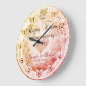 Gewohnheit irgendwelche Jahr-Hochzeitstag-Herzen Große Wanduhr (Winkel)