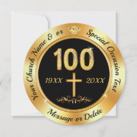 Gewohnheit, Kirche 100 Jahre Jahrestag, Einladunge