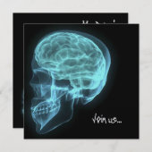 GEWOHNHEIT LÄDT - blauen Einladung (Vorne/Hinten)