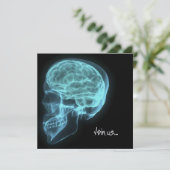 GEWOHNHEIT LÄDT - blauen Einladung (Stehend Vorderseite)