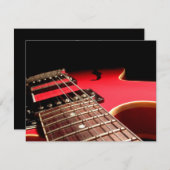 GEWOHNHEIT LÄDT - rote E-Gitarre ein Einladung (Vorne/Hinten)