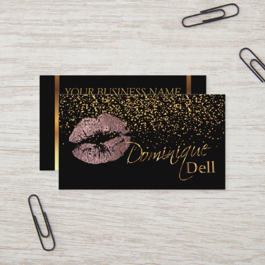 Gewohnheit - Make-upkünstler - staubiges Visitenkarte (Vorderseite/Rückseite Beispiel)