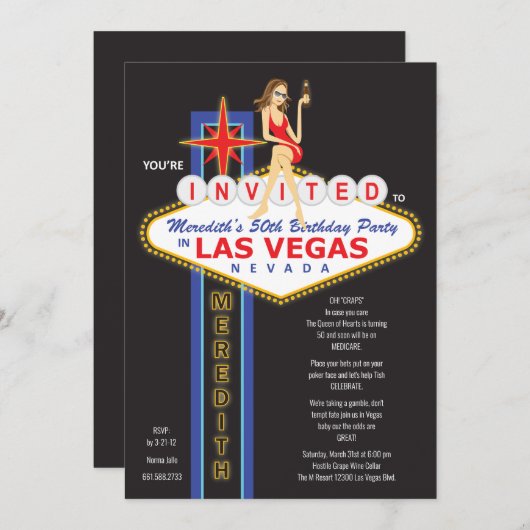 Gewohnheit - Meredith 50. Einladung (Vorne/Hinten)