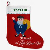 Gewohnheit, Olentzero + "Zorionak eta Urte Berri Großer Weihnachtsstrumpf (Vorderseite)