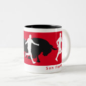 Gewohnheit, San Fermin Pamplona, Zweifarbige Tasse (VorderseiteRechts)