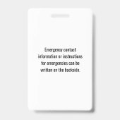 Gewohnheit scherzt ausweis (Back)