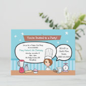 Gewohnheit scherzt Party Einladung mit (Stehend Vorderseite)