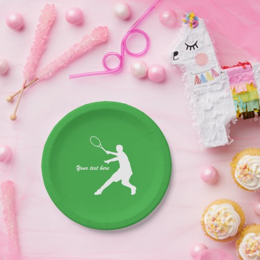 Gewohnheit scherzt Tennisthema Pappteller (Party)