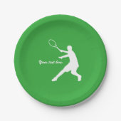 Gewohnheit scherzt Tennisthema Pappteller (Vorderseite)